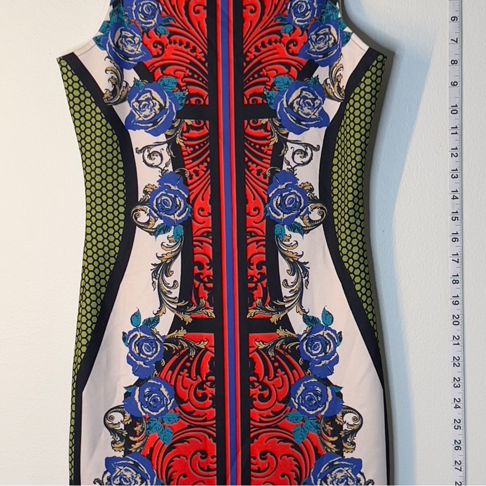 FLYING TOMATO Women’s Size M Multi Colored Back Zip Up Midi dress - Picture 5 of 7